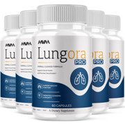 5 Pack Lungora Pro Capsules Overall Cleanse Formula Supplement 300 Capsules