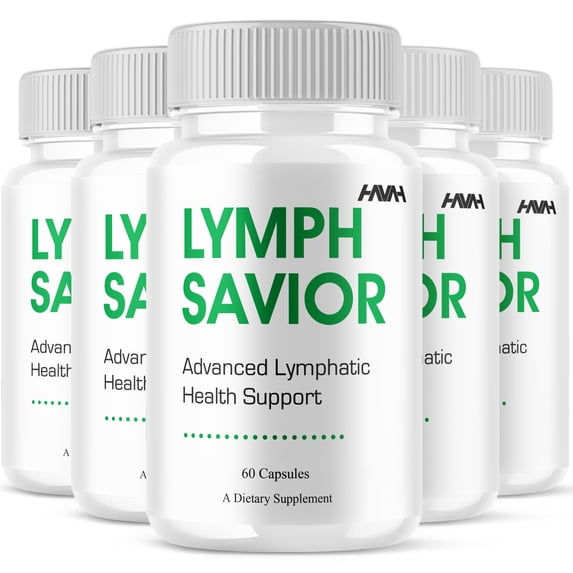 (5 Pack) Lymph Savior Lymphatic Health Support, LymphSavior Advanced (300 Capsules)