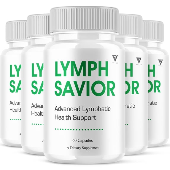 (5 Pack) Lymph Savior Lymphatic Health Support, LymphSavior Supplement (300 Capsules)