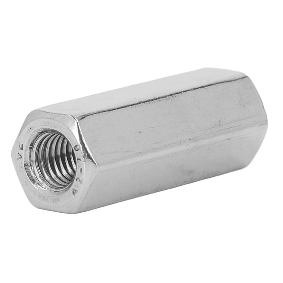 5-Pack M10 Hex Coupling Nuts, 304 Stainless Steel Threaded Rod Connectors, Silver 5Pcs stainless steel Bolts Studs