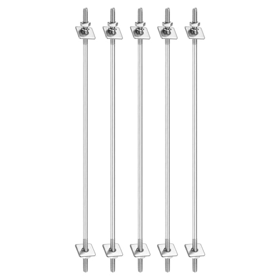5 Pack M3x160mm 304 Stainless Steel Double End Threaded Stud Screws Set