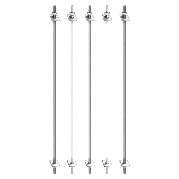 5 Pack M3x250mm 304 Stainless Steel Double End Threaded Stud Screws Set