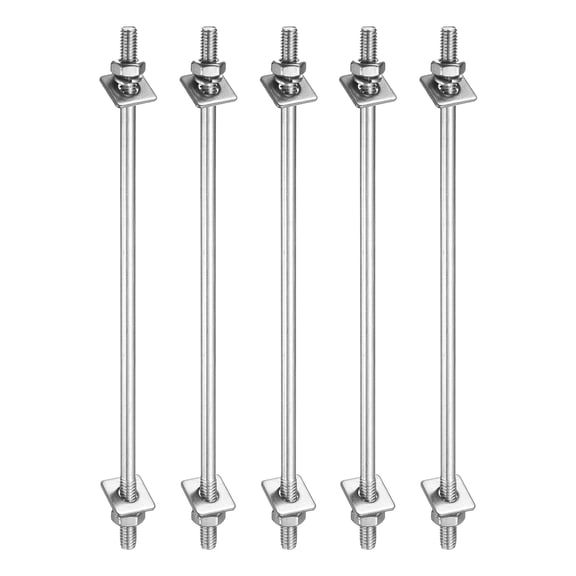 5 Pack M4x110mm 304 Stainless Steel Double End Threaded Stud Screws Set