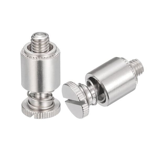 5 Pack M5x0.8x11.1mm Panel Spring Screws, PFC2 Knurled Head Spring Screws