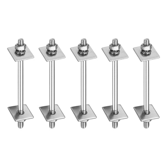 5 Pack M6x85mm 304 Stainless Steel Double End Threaded Stud Screws Set