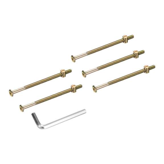 5 Pack M8x130mm Hex Socket Head Screws Bolt with Barrel Nuts & M5 Wrench