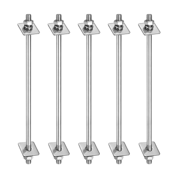 5 Pack M8x210mm 304 Stainless Steel Double End Threaded Stud Screws Set