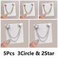 thumbnail image 1 of 5 Pack Magnetic Clothing Clips for Women – Instant Garment Tailoring Solution | Secure Shirt Hem Adjuster, Sleeve Cinch Clip for T-Shirts/Blouses/Dresses, Hijab & Scarf Holder with Chain, 1 of 5