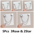 thumbnail image 1 of 5 Pack Magnetic Clothing Clips for Women – Instant Garment Tailoring Solution | Secure Shirt Hem Adjuster, Sleeve Cinch Clip for T-Shirts/Blouses/Dresses, Hijab & Scarf Holder with Chain, 1 of 5