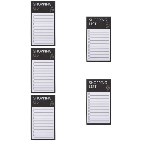 5 Pack Magnetic Notepad Pen for Fridge Chalkboard Calendar Shopping Black
