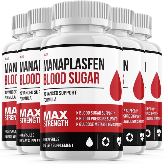 (5 Pack) Manaplasfen - Manaplasfen Advanced Sugar Support (300 Capsules)