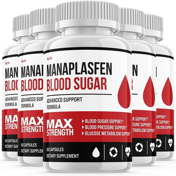 (5 Pack) Manaplasfen - Manaplasfen Advanced Sugar Support (300 Capsules)