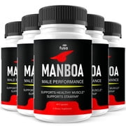 (5 Pack) Manboa Male Support, Man Boa Male Performance (300 Capsules)