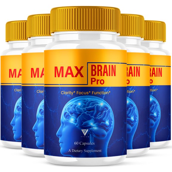 (5 Pack) Max Brain Pro Formula, MaxBrain Pro Supplement (300 Capsules)