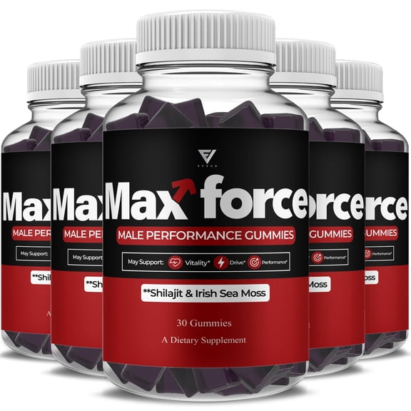 (5 Pack) Max Force Gummies for Men, MaxForce Support Supplement (150 Gummies)