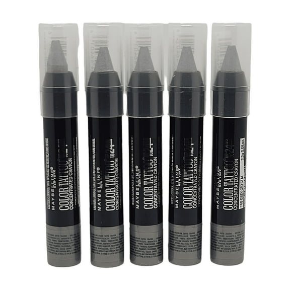 5 Pack Maybelline Color Tattoo Concentrated Crayon 740 Grey Crystal 0.08 oz