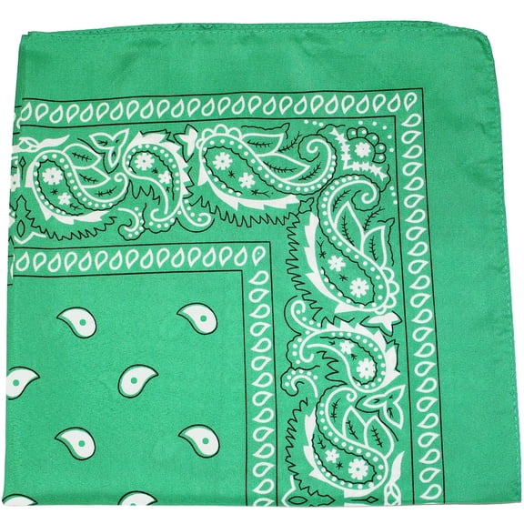 5 Pack Mechaly Dog Bandana Neck Scarf Paisley Cotton Bandanas - Any Pets (Green)