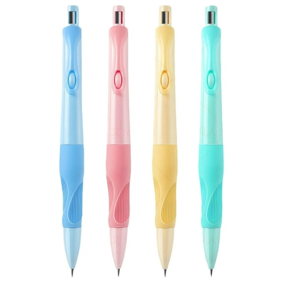 5 Pack Mechanical Pencils Set, 2.0mm Thick Lead Automatic Pencils with Ergonomic Grip and Built-in Sharpener, Assorted Colors for Writing, Drawing, and Drafting (Assorted Colors)