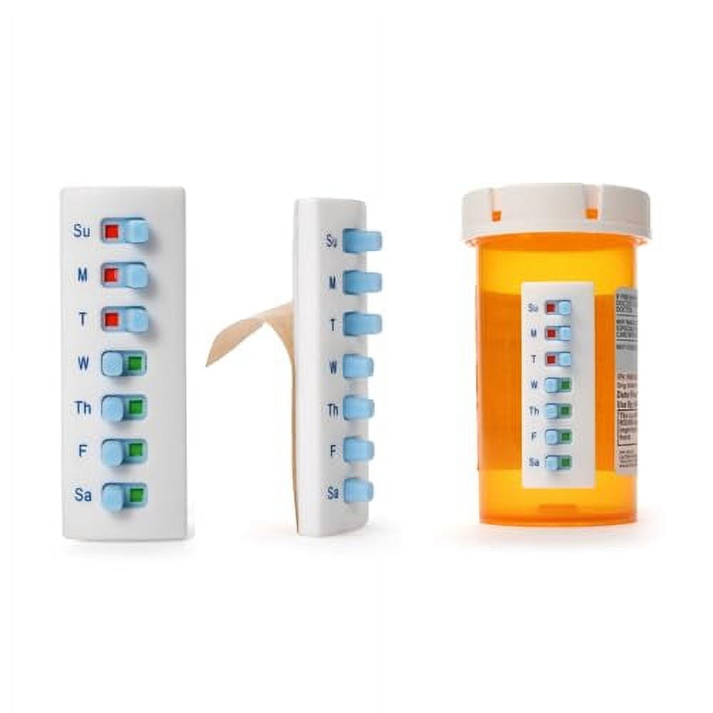 5 Pack Medication Tracker and Reminder, TakenSlide Reusable Pill