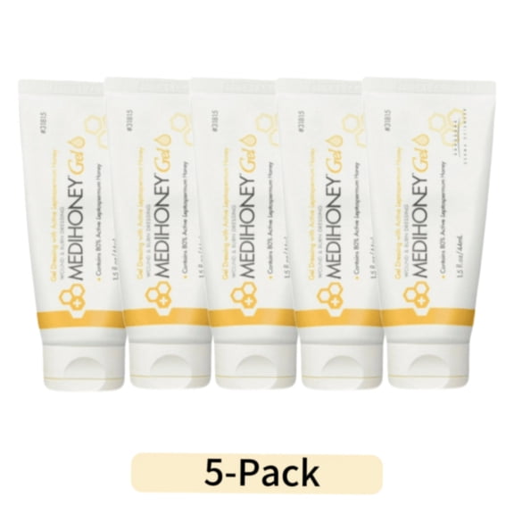 5-Pack Medihoney Gel Wound and & Burn Dressing from Derma Sciences, #315 1.5 fl oz/45ml, Makeup Organizers