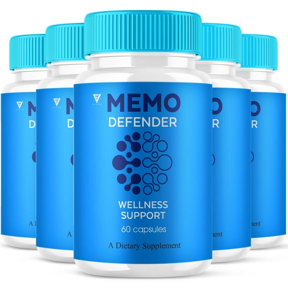 (5 Pack) Memo Defender Nootropic Pills, MemoDefender Brain (300 Capsules)