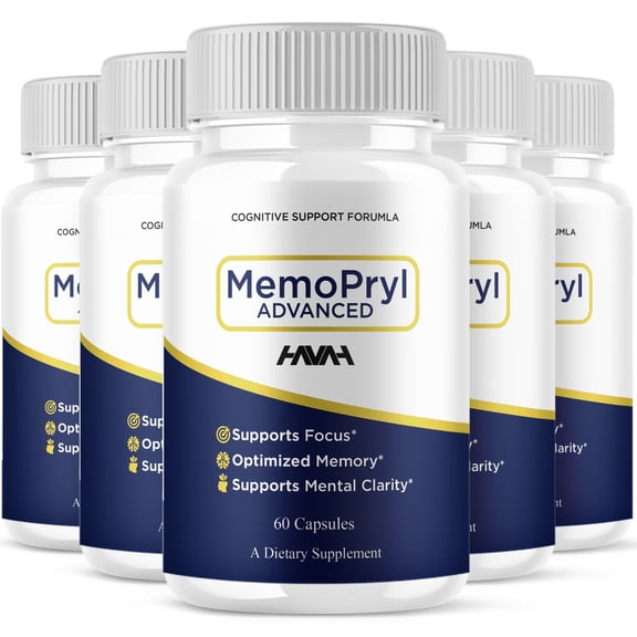 (5 Pack) Memopryl Advanced Brain Health Capsules, Memo Pryl Daily Nootropic Support (300 Capsules)