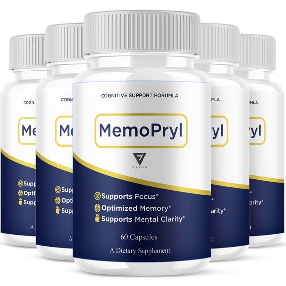 (5 Pack) Memopryl Nootropic Capsules, Memo Pryl Advanced Formula (300 Capsules)
