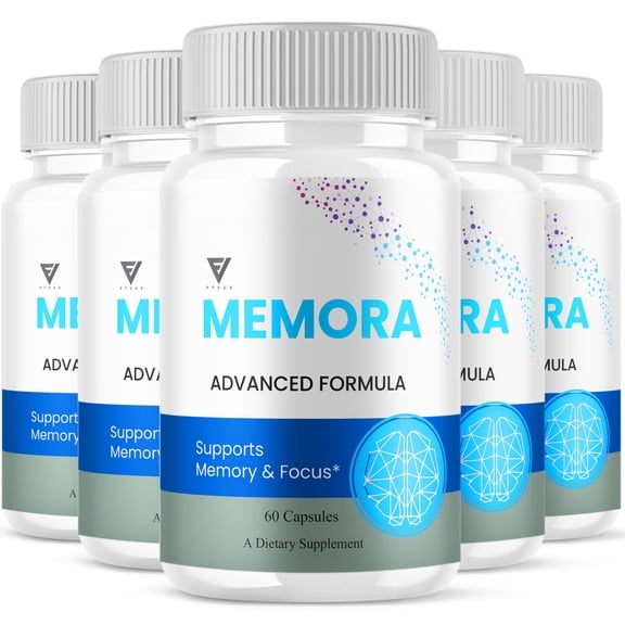 (5 Pack) Memora Memory & Focus, Mem Ora Advanced Supplement (300 Capsules)