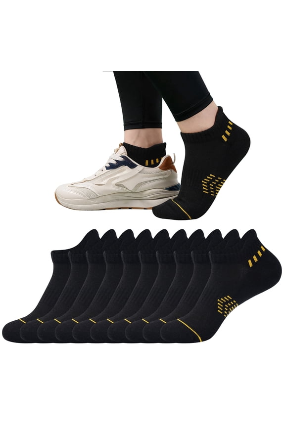 5 Pack Men Cushion Crew Socks Enhanced Cushioning Arch Support for All-Day Comfort Ideal for Running, Work, Gym & Casual Wear
