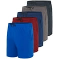 thumbnail image 1 of Real Essentials 5 Pack: Men's 5" Inseam Dry-Fit Running Workout Shorts - Pockets & Drawstring (Available in Big & Tall), 1 of 5