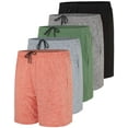 thumbnail image 1 of Real Essentials 5 Pack: Men's 5" Inseam Dry-Fit Running Workout Shorts - Pockets & Drawstring (Available in Big & Tall), 1 of 4