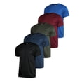 thumbnail image 1 of 5 Pack Men's Active Quick Dry Crew Neck T Shirts, Athletic Running Gym Workout Short Sleeve Tee Tops Breathable Summer Shirt Multipack, 1 of 5
