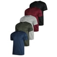 thumbnail image 1 of 5 Pack Men's Active Quick Dry Crew Neck T Shirts, Athletic Running Gym Workout Short Sleeve Tee Tops Breathable Summer Shirt Multipack, 1 of 5