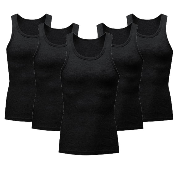 5 Pack Men's Athletic Compression Sleeveless Tank Top Wicking Muscle Tee Tight Lightweight Cycling Running Vest