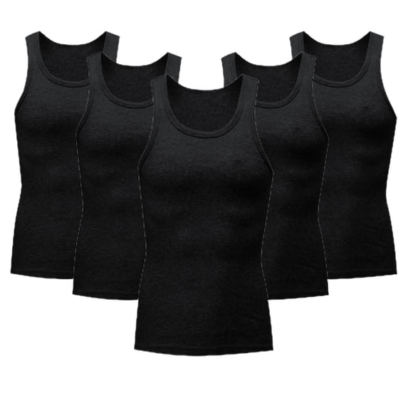 5 Pack Men's Athletic Compression Sleeveless Tank Top Wicking Muscle Tee Tight Lightweight Cycling Running Vest