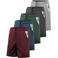 thumbnail image 1 of 5 Pack Men's Athletic Gym Shorts with Pockets Quick Dry Activewear Workout Running Shorts for Men, 1 of 3