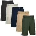 thumbnail image 1 of 5-Pack Men's Cotton Flex Stretch Cargo Shorts With Belt (Sizes, 30-42), 1 of 6