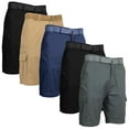 thumbnail image 1 of 5-Pack Men's Cotton Flex Stretch Cargo Shorts With Belt (Sizes, 30-42), 1 of 6