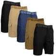 thumbnail image 1 of 5-Pack Men's Cotton Flex Stretch Cargo Shorts With Belt (Sizes, 30-42), 1 of 6