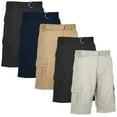 thumbnail image 1 of 5-Pack Men's Cotton Flex Stretch Cargo Shorts With Belt (Sizes, 30-42), 1 of 6