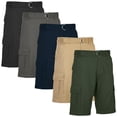 thumbnail image 1 of 5-Pack Men's Cotton Flex Stretch Cargo Shorts With Belt (Sizes, 30-42), 1 of 6