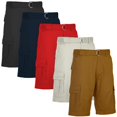 thumbnail image 1 of 5-Pack Men's Cotton Flex Stretch Cargo Shorts With Belt (Sizes, 30-42), 1 of 6