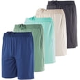 thumbnail image 1 of 5 Pack: Men's Dry-Fit 7" Inch Running Shorts Pockets - Workout Gym Athletic Hiking Casual (Available in Big & Tall), 1 of 6