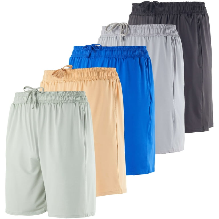5 Pack Men s Dry Fit 7 Inch Running Shorts Pockets Workout Gym Athletic Hiking Casual Available in Big Tall