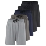 5 Pack Men's 7" Dry Fit Shorts Athletic Basketball Running Gym Workout