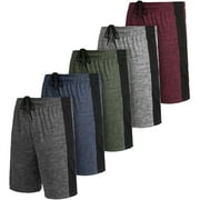 [5 Pack] Men s Dry-Fit Active Athletic Shorts Basketball Running Workout Training Gym
