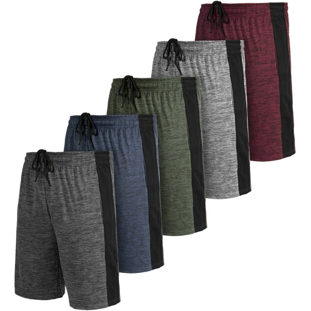 [5 Pack] Men’s Dry-Fit Active Athletic Shorts Basketball Running ...
