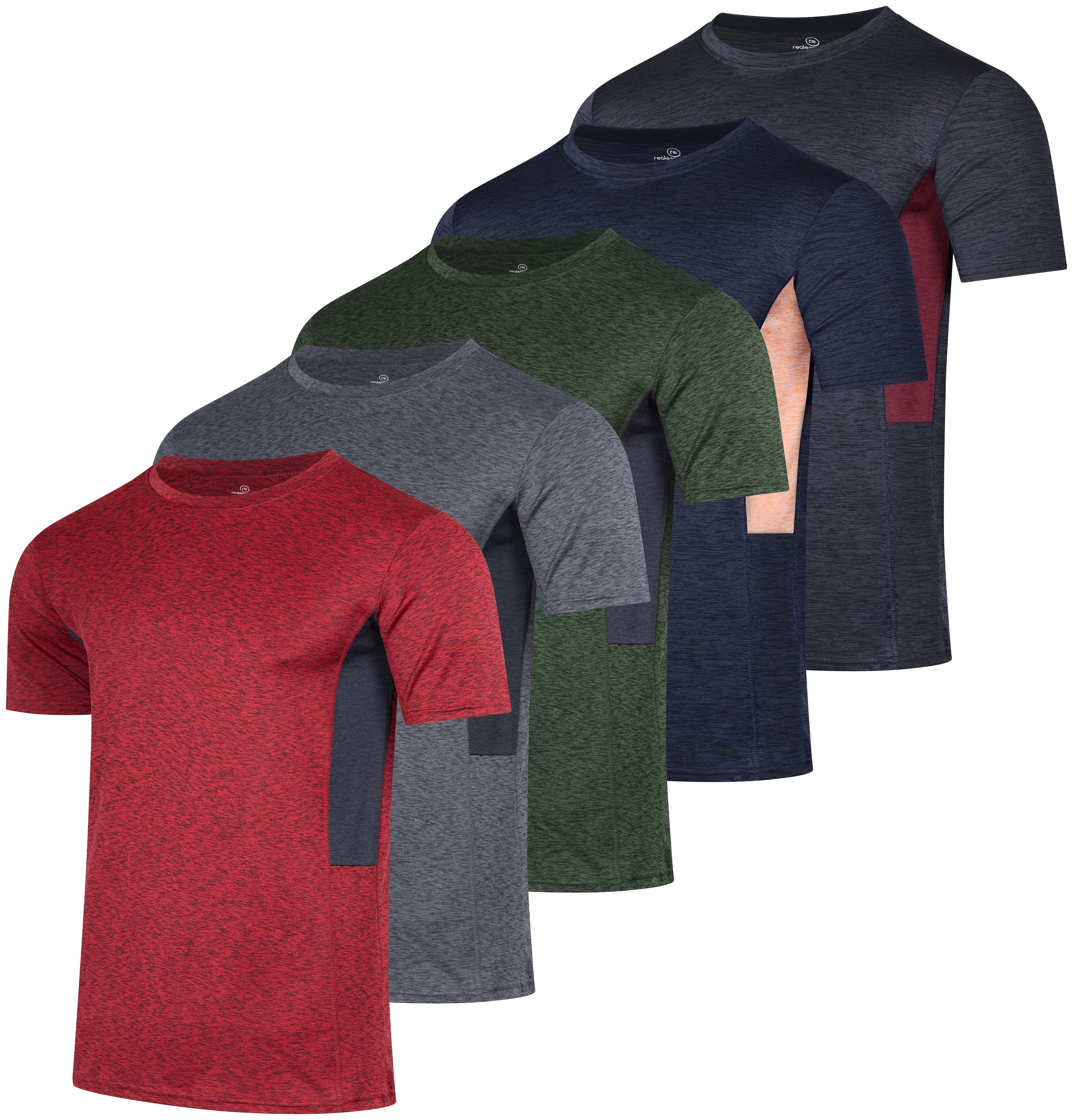 Real Essentials 5-Pack Men's Mesh Performance Short Sleeve Shirts – Quick Dry & Ultra Soft - View #10
