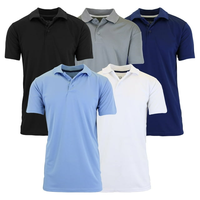 5-Pack Men's Dry Fit Moisture-Wicking Polo Shirt (S-3XL) - Walmart.com