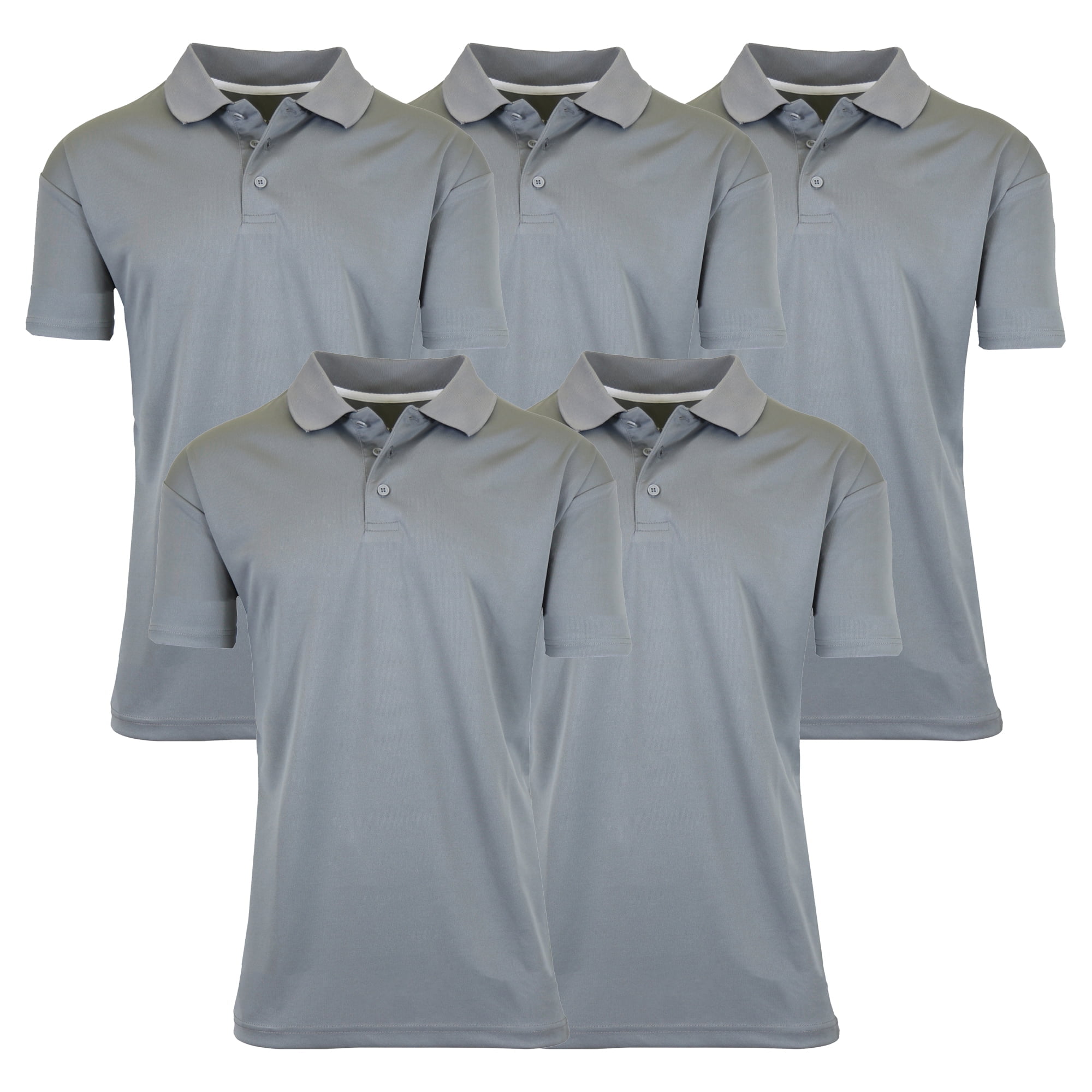 Walmart Deals of 5-Pack Men's Dry Fit Moisture-Wicking Polo Shirt (S-3XL)